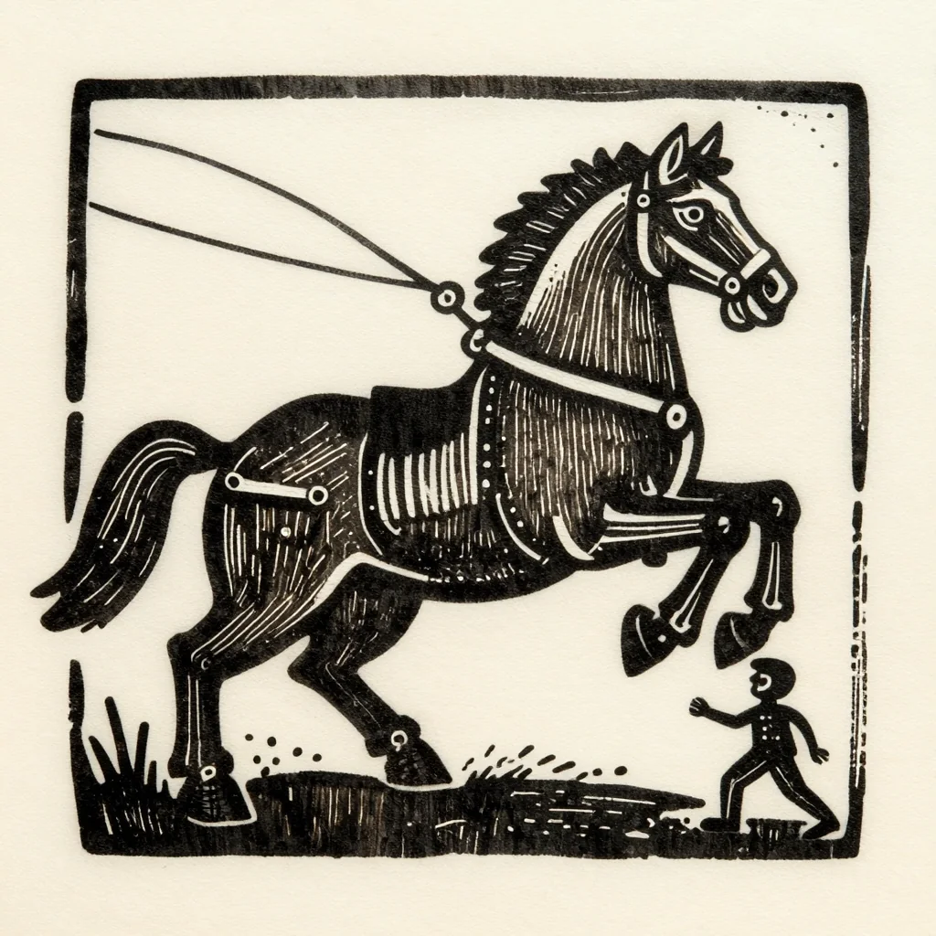 Carved line weight and ink bleed on handmade paper.